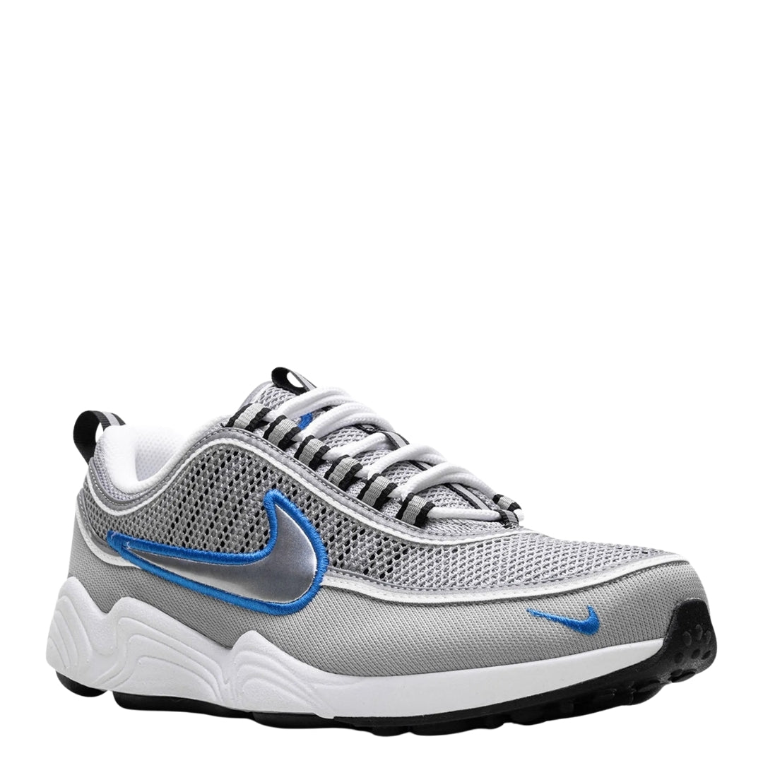 Nike Zoom Spiridon Metallic Silver/Signal Blue Trainers UK 6