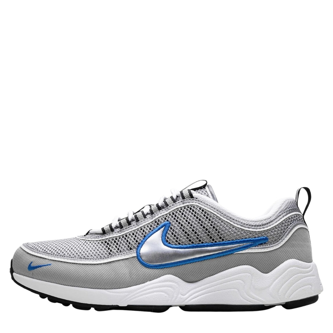 Nike Zoom Spiridon Metallic Silver/Signal Blue Trainers UK 6