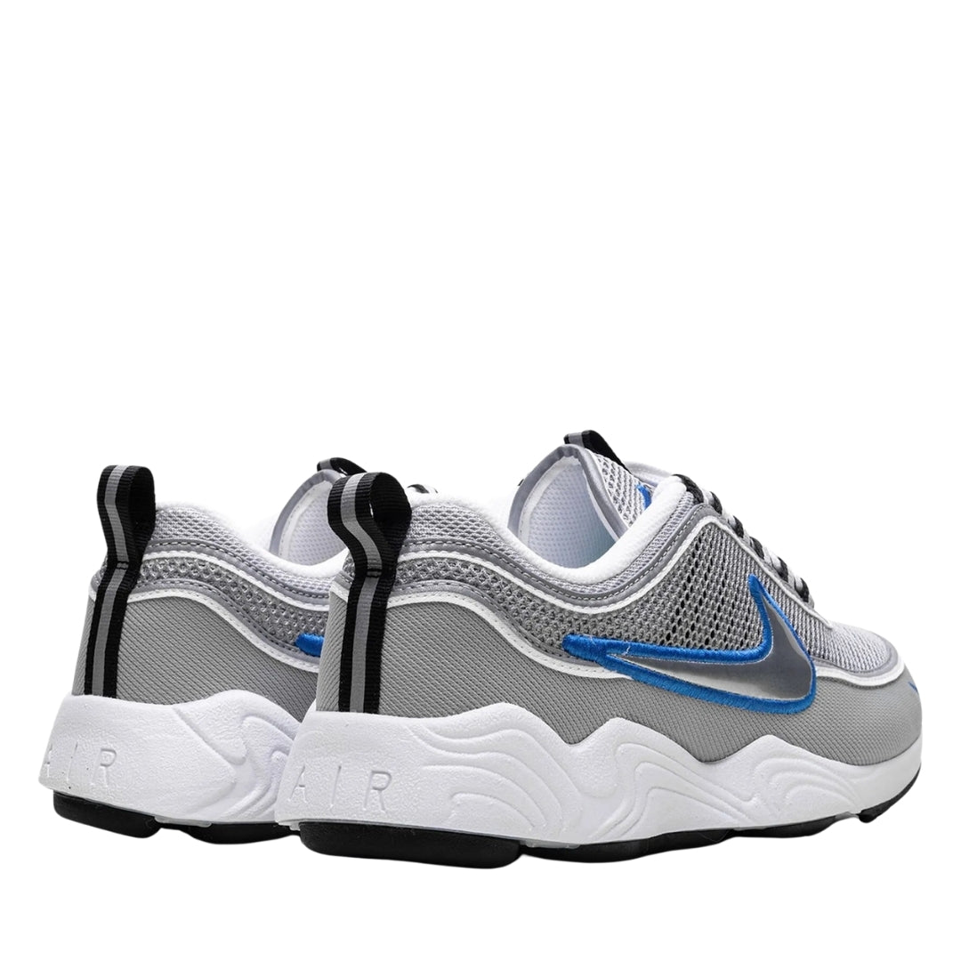 Nike Zoom Spiridon Metallic Silver/Signal Blue Trainers UK 6