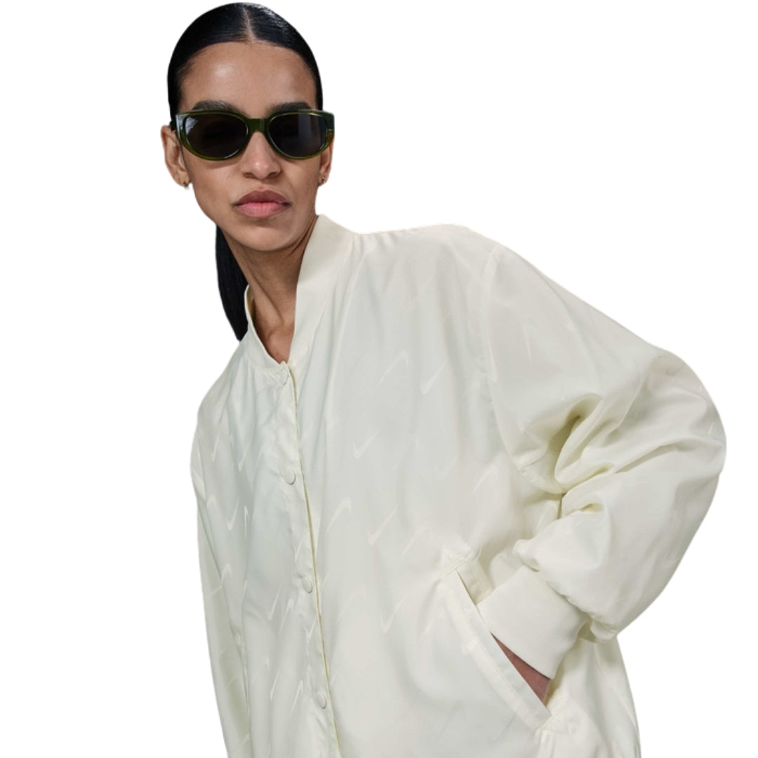 Nike Women's Destroyer Oversized Monogram White Jacket S