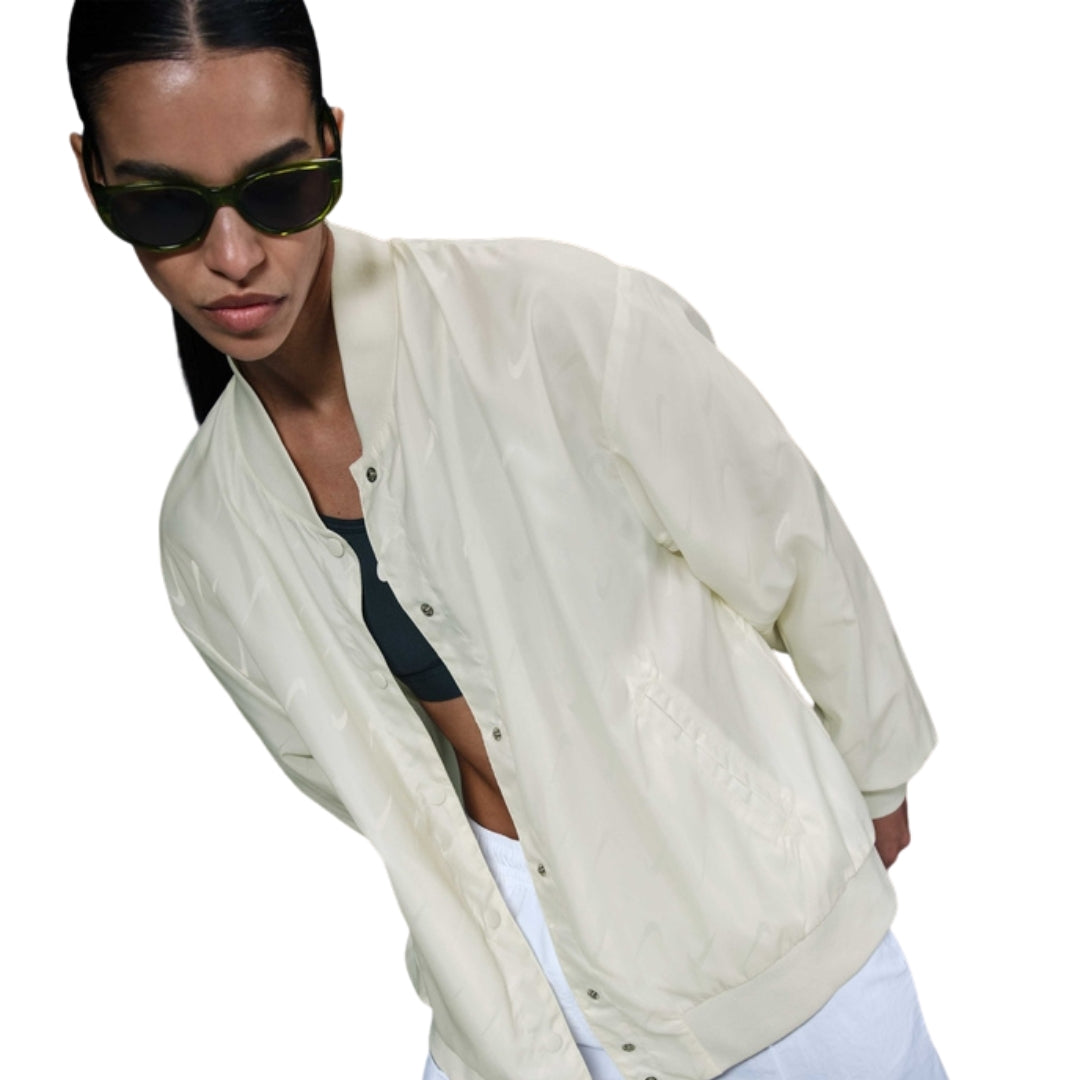 Nike Women's Destroyer Oversized Monogram White Jacket S