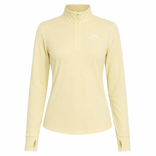 Nike Dri-FIT Trail Longsleeve 1/2-Zip Yellow Top XS
