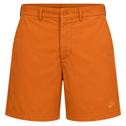 Mens Nike Club Washed 6" Life Brown Chino Shorts