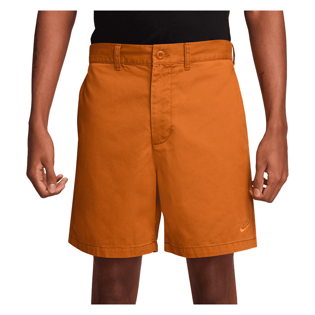 Mens Nike Club Washed 6" Life Brown Chino Shorts