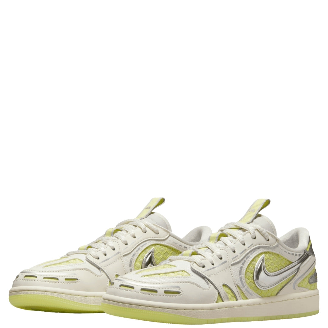 Air Jordan 1 Low Method of Make V3 Sail Luminous Green Womens Trainers UK 4