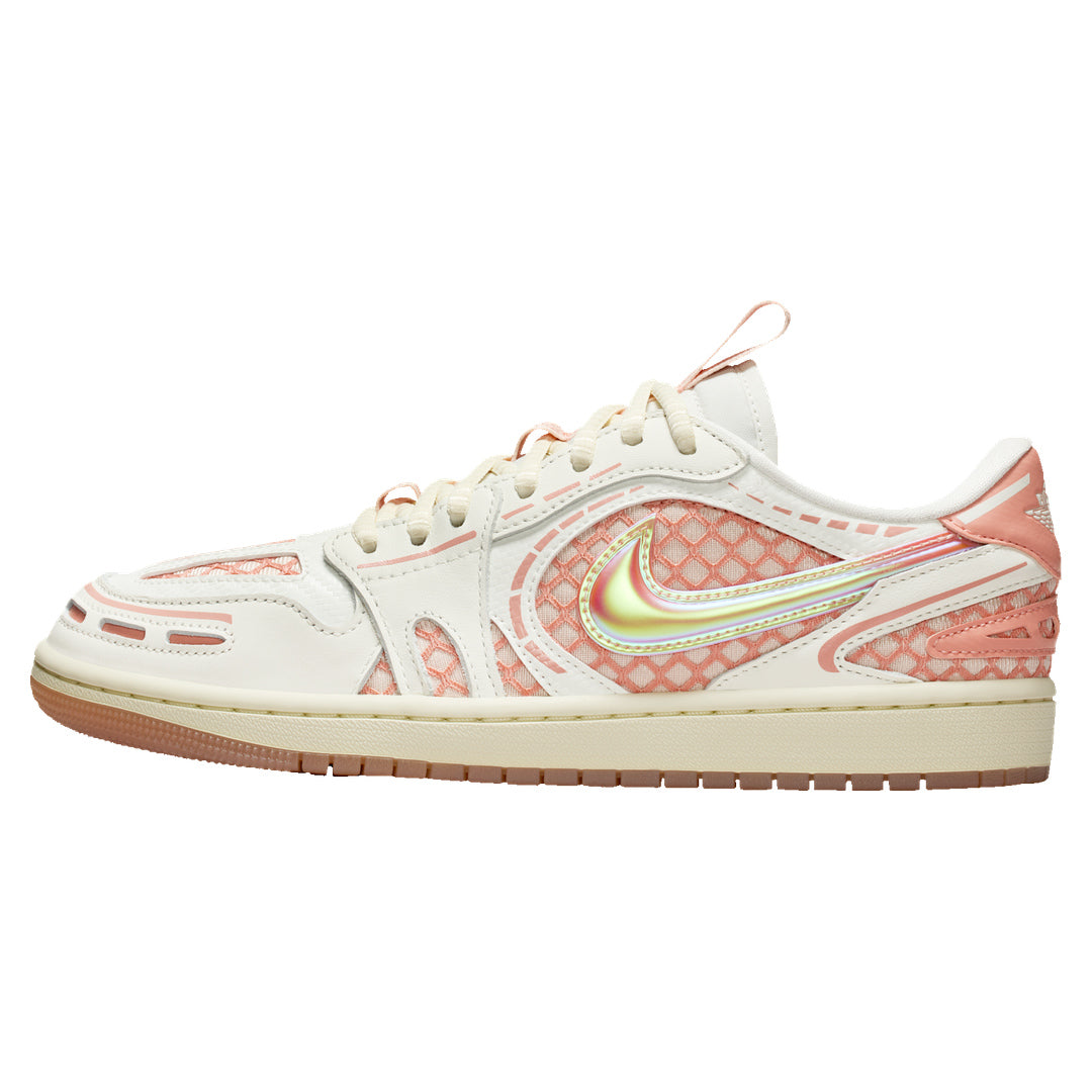 Nike Air Jordan 1 Low Method of Make V3 Sail Washed Coral Trainers UK 4