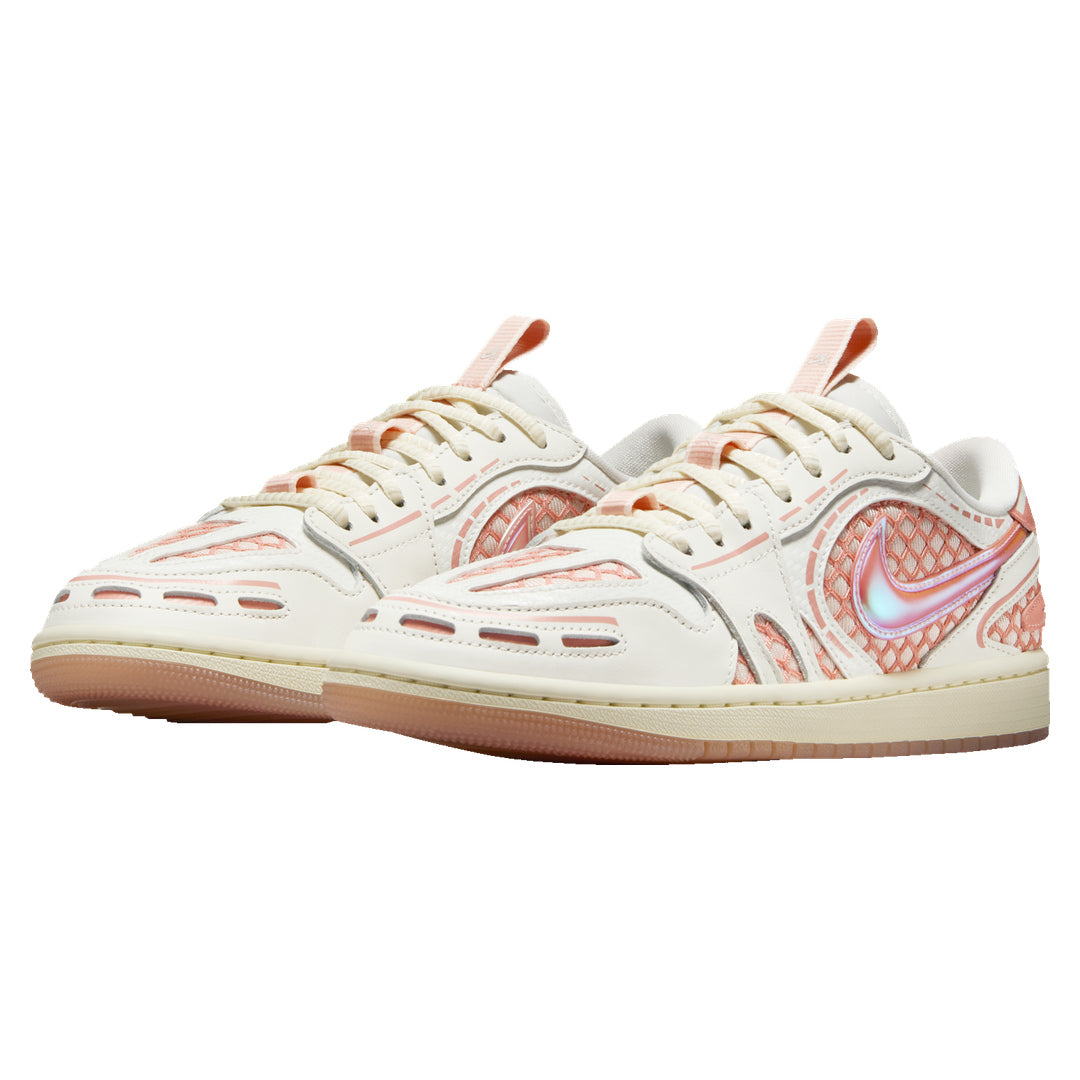 Nike Air Jordan 1 Low Method of Make V3 Sail Washed Coral Trainers UK 4