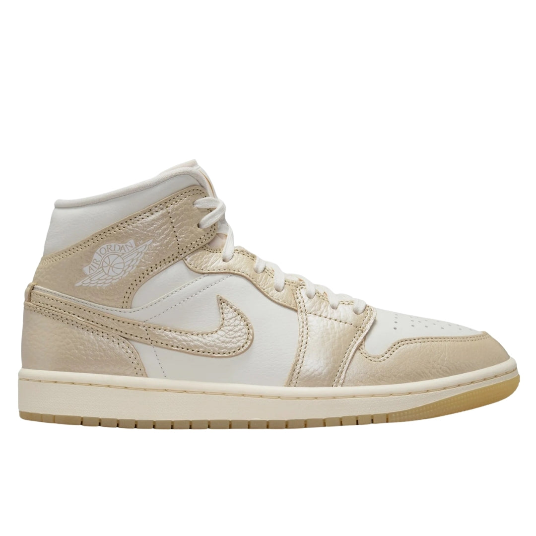 Nike Air Jordan 1 Mid SE Metallic Team Gold Trainers UK 8