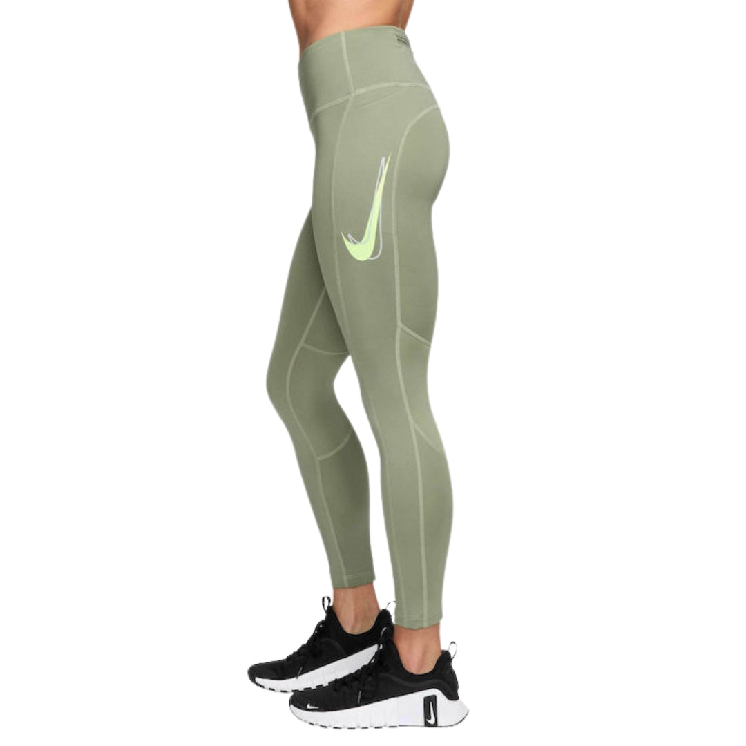 Nike Hv8555 386 Oil Green Leggings Female XS