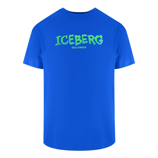 Ice Iceberg Bold Logo Blue T-Shirt