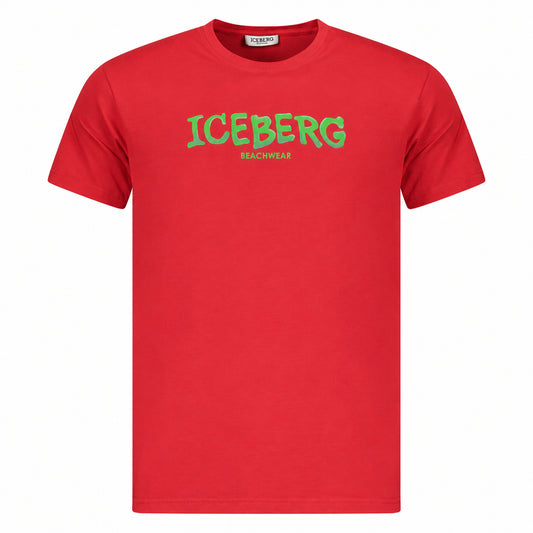Iceberg Bold Logo Red T-Shirt
