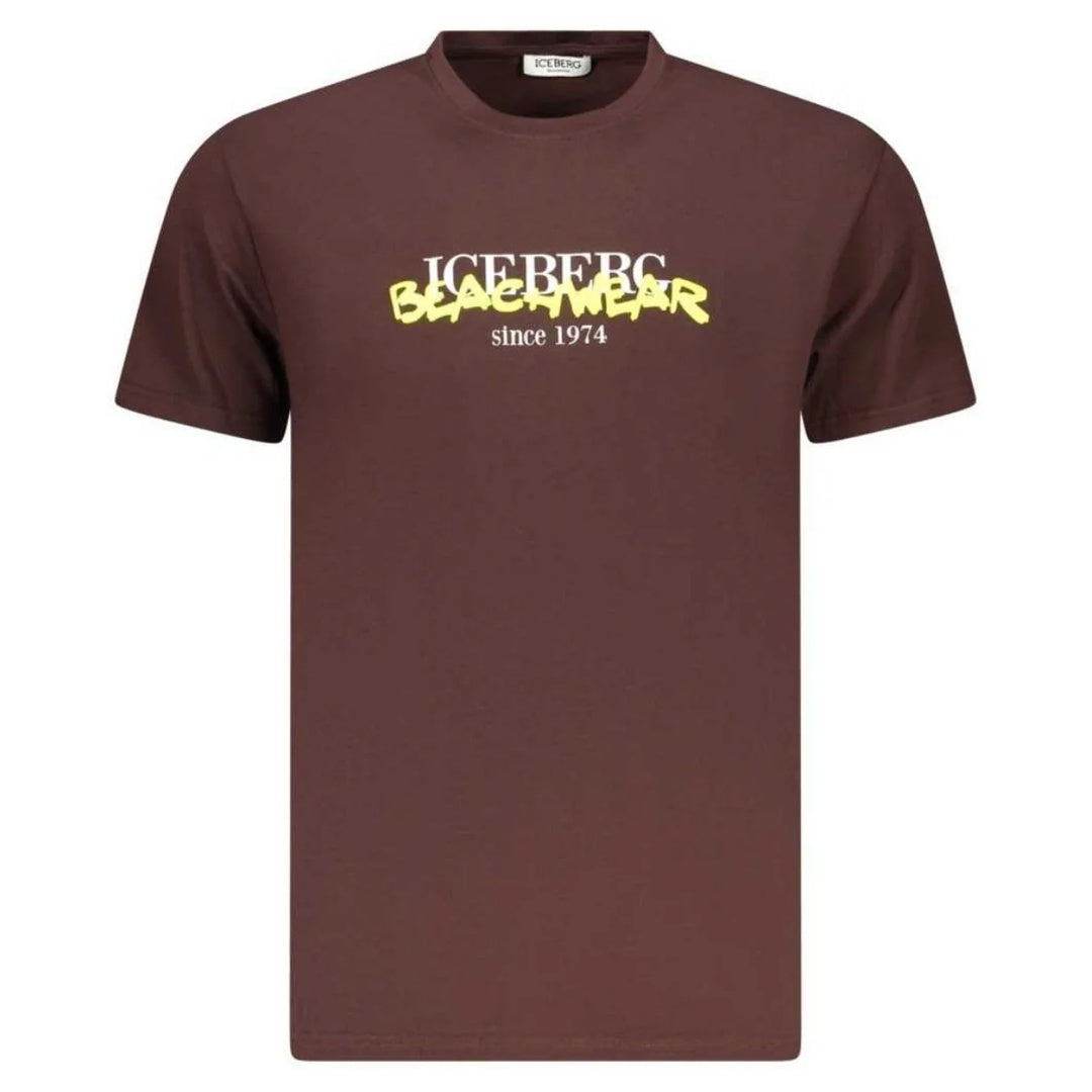 Iceberg Beachwear Logo Brown T-Shirt