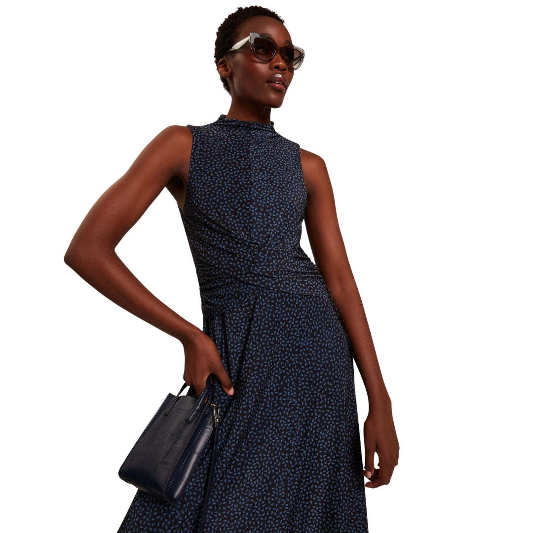 Ted Baker Inisha Printed Sleeveless Black Midi Dress