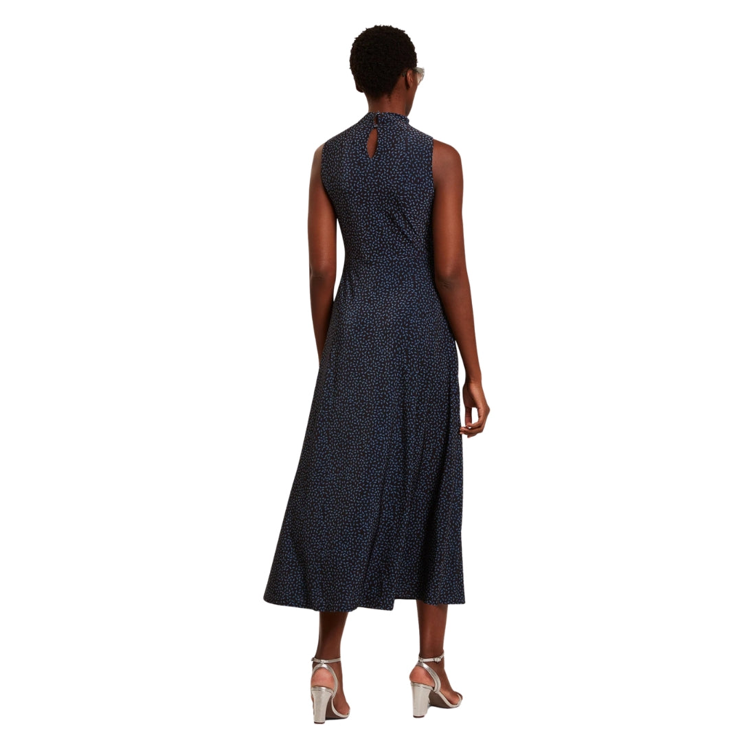 Ted Baker Inisha Printed Sleeveless Black Midi Dress