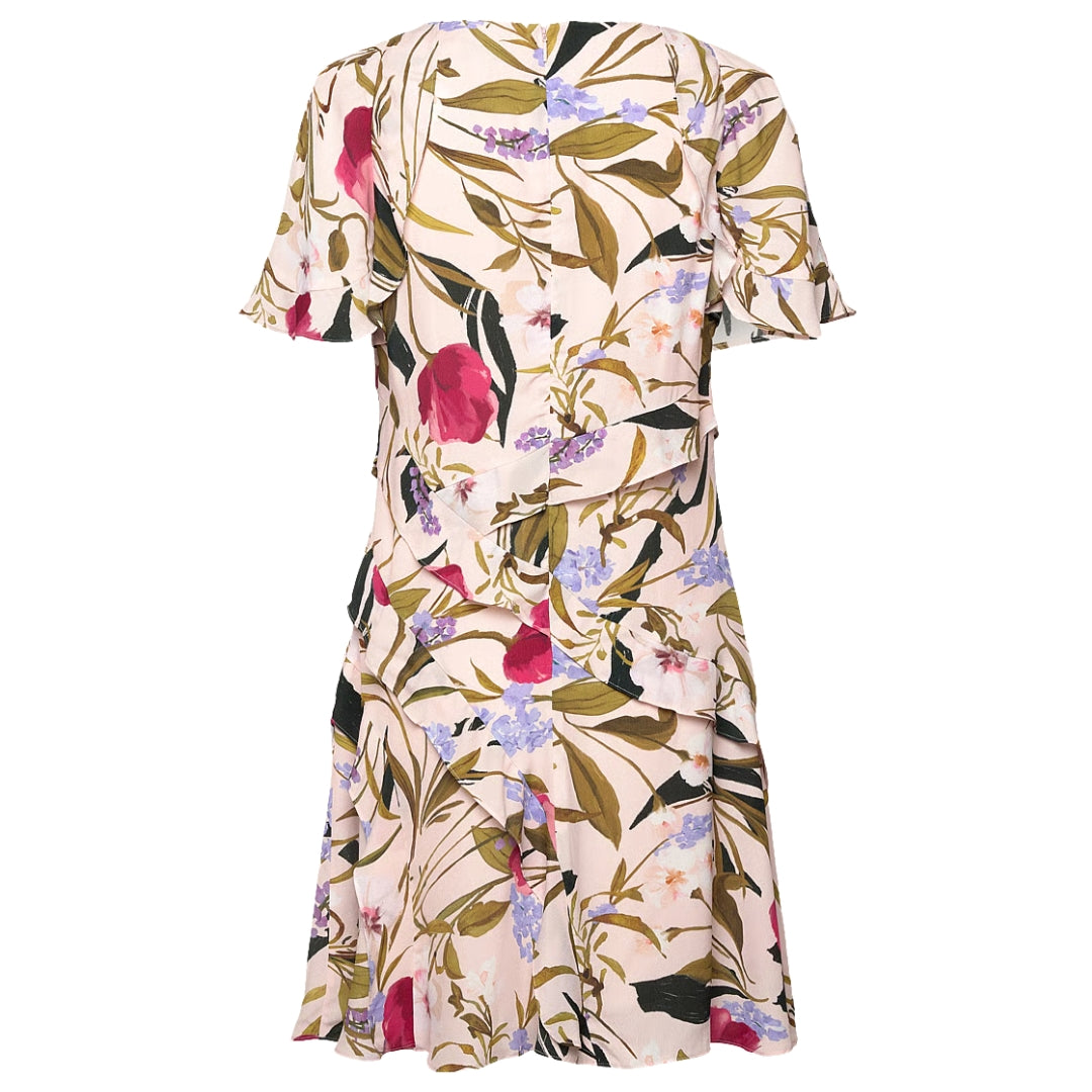 Ted Baker Issiia Frill Detail Pale Pink Mini Dress