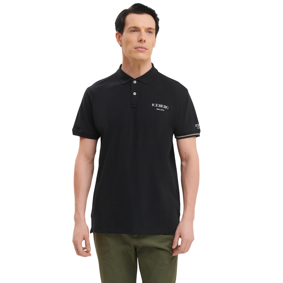 Ice Iceberg Black Polo Shirt - Nova Clothing