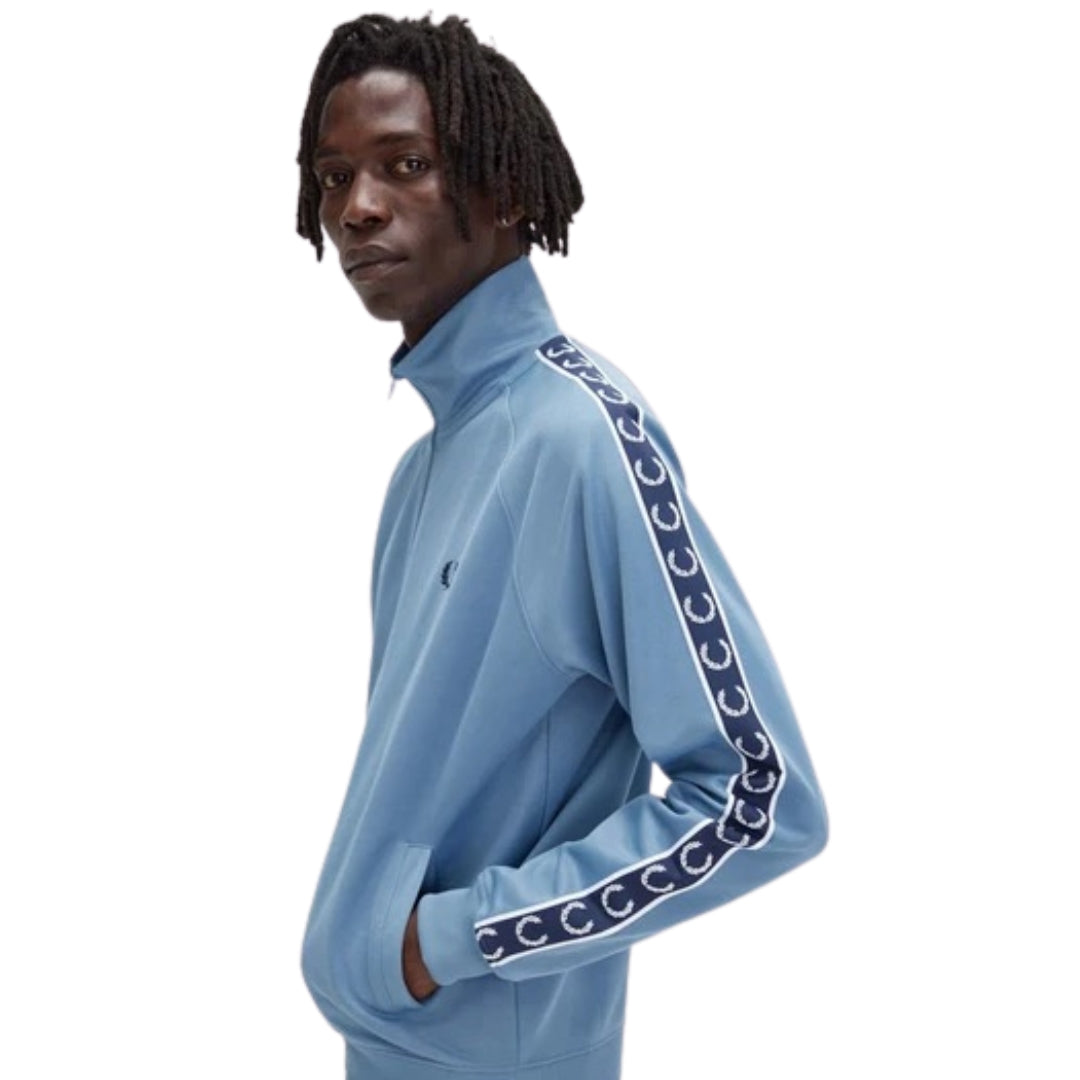 Fred Perry Contrast Tape Ash Blue Track Jacket XS