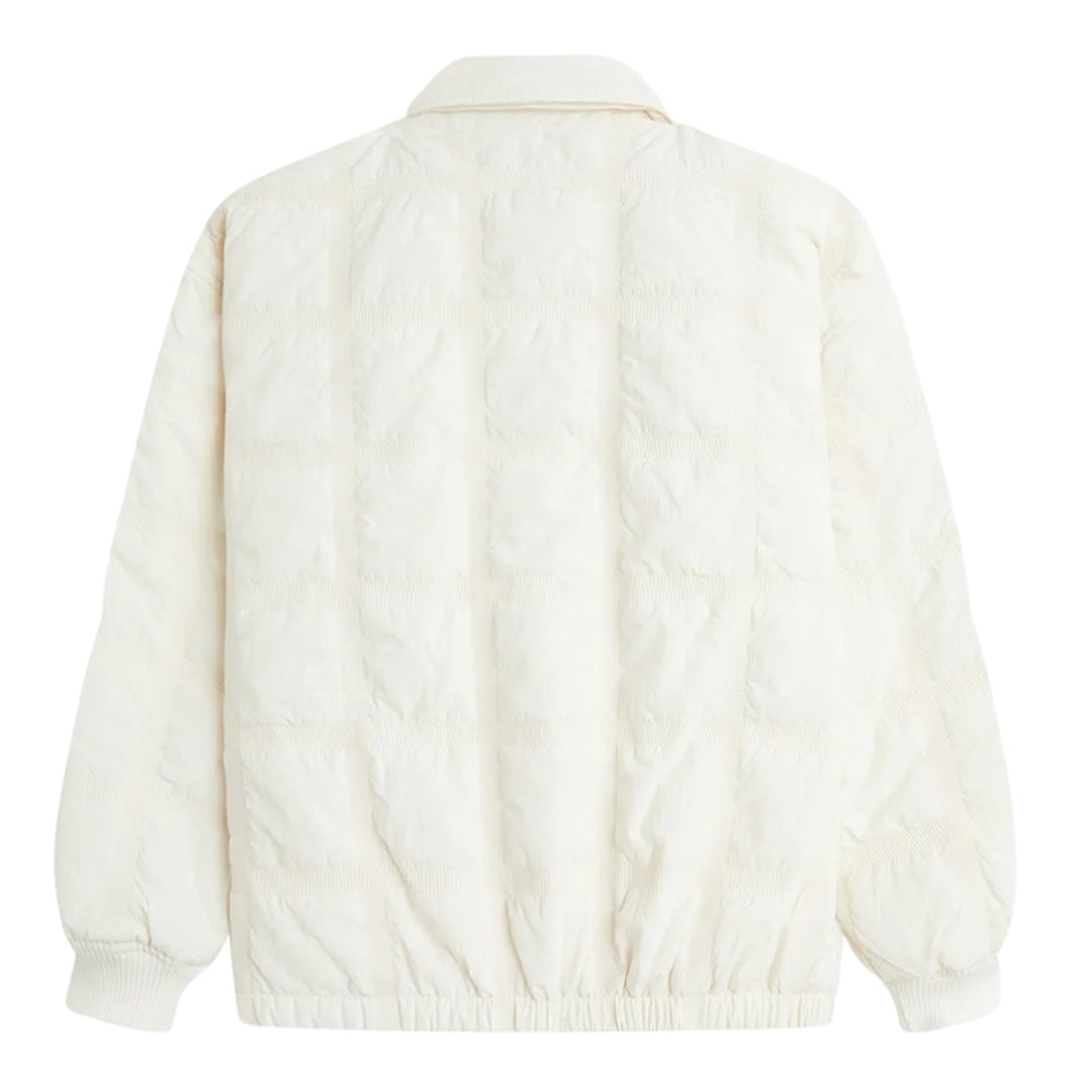 Fred Perry Snap Button Quilted Cream Bomber Jacket 6