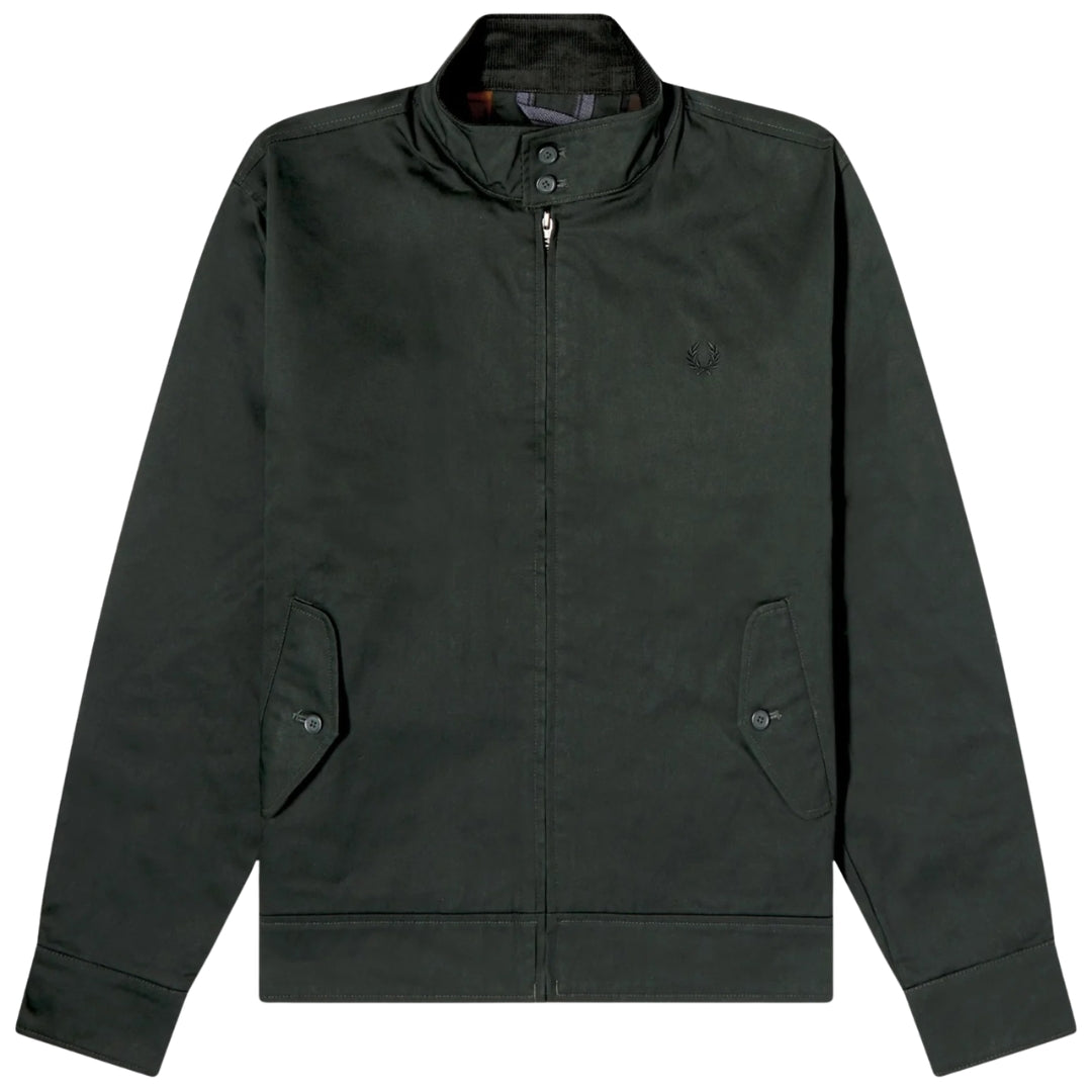 Fred Perry Waxed Night Green Harrington Jacket XS