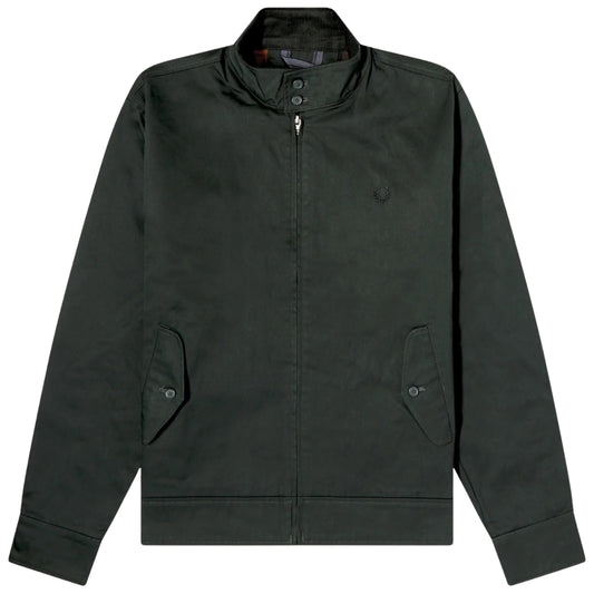Fred Perry Waxed Night Green Harrington Jacket XS