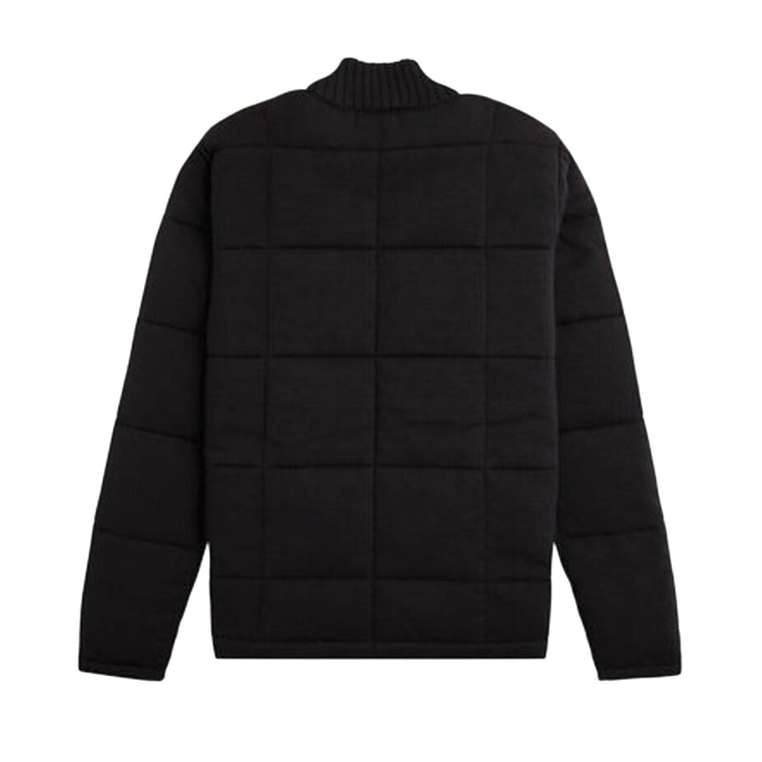 Fred Perry Quilted Knitted Black Jacket S