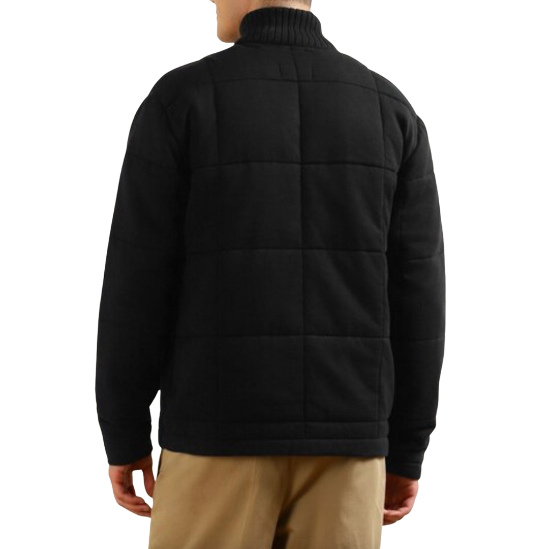 Fred Perry Quilted Knitted Black Jacket S