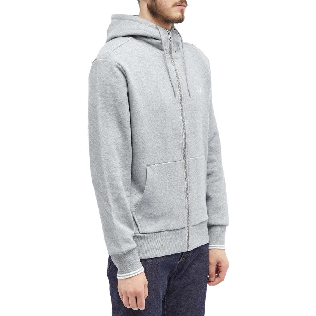Fred Perry Steel Marl Zip Hoodie S