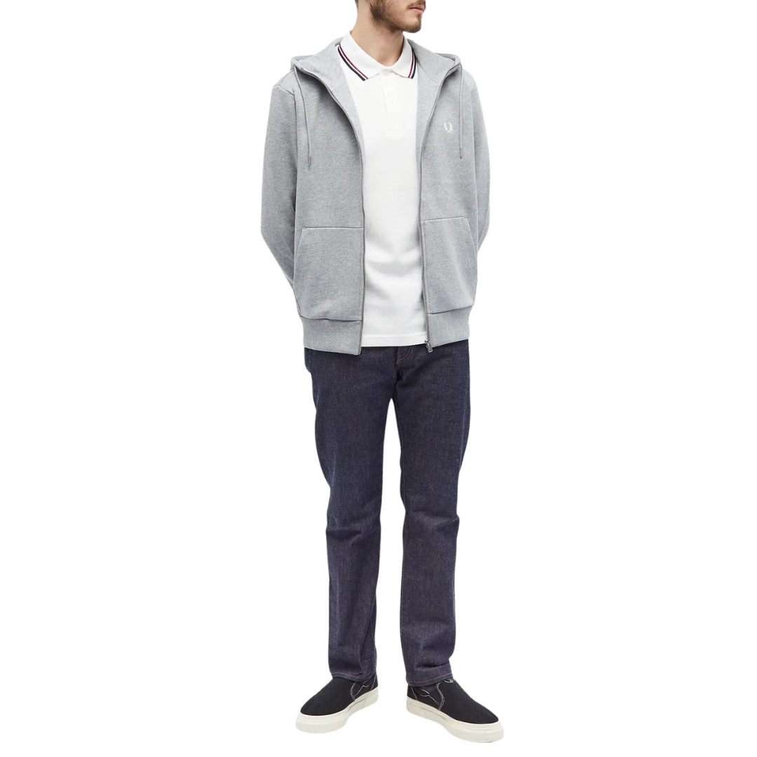 Fred Perry Steel Marl Zip Hoodie S
