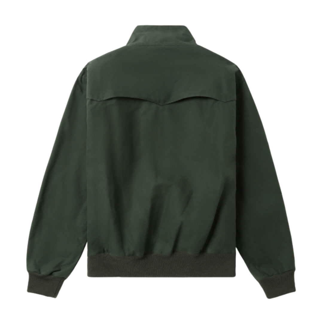 Fred Perry Made In England Waxed Night Green Harrington Jacket XS