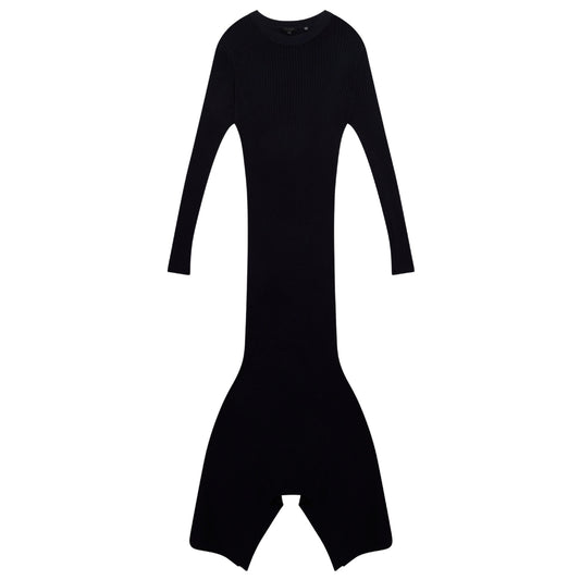 Ted Baker Jenings Long Sleeve Rib Knit Navy Midi Dress