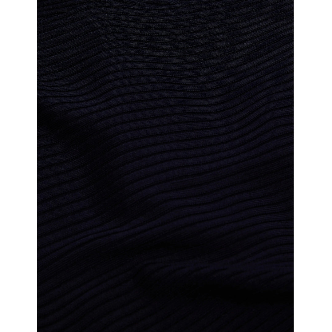 Ted Baker Jenings Long Sleeve Rib Knit Navy Midi Dress