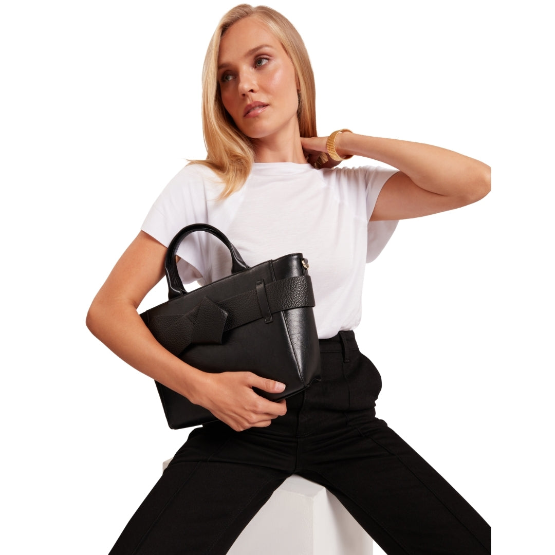 Ted Baker Jimsa Knot Bow Black Tote Bag