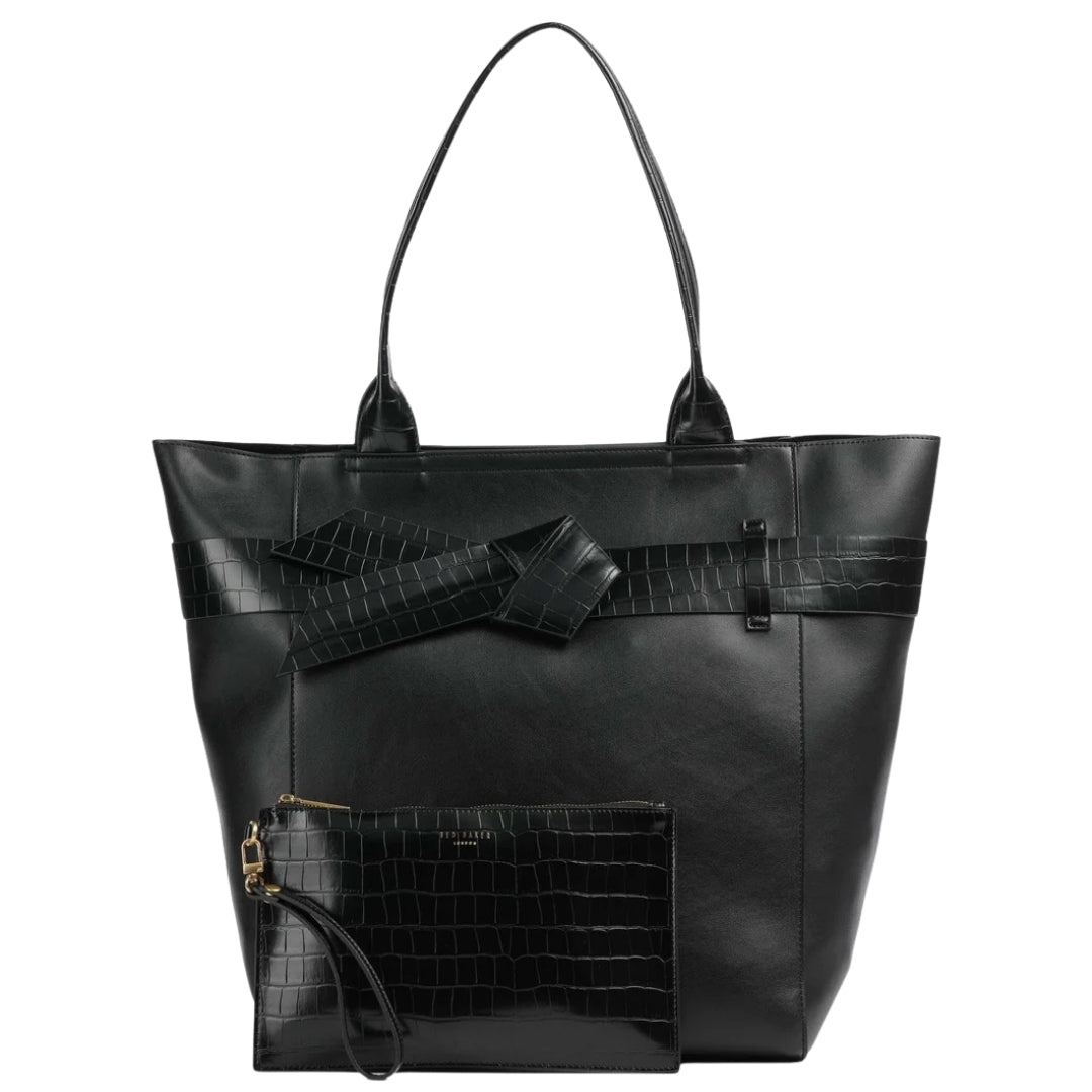 Ted Baker Croc Effect Knot Bow Tote Bag One Size