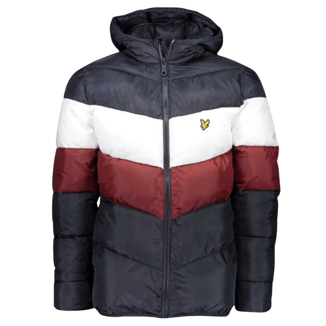 Lyle & Scott Colour Block Navy Blue Puffer Jacket
