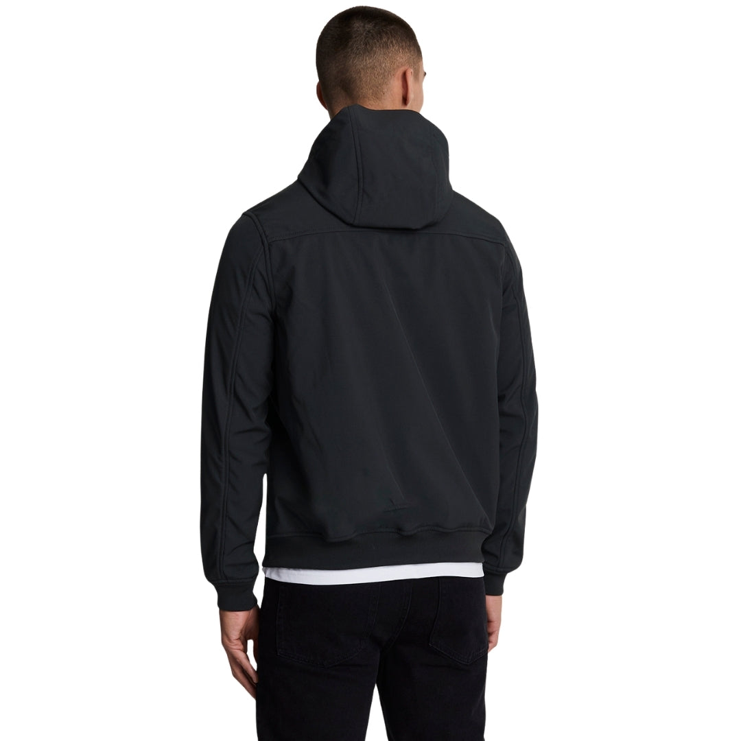 Lyle & Scott Jet Black Tonal Fleece Back Softshell XS