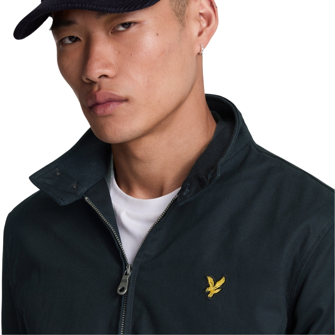 Lyle & Scott Branded Navy Blue Collared Jacket