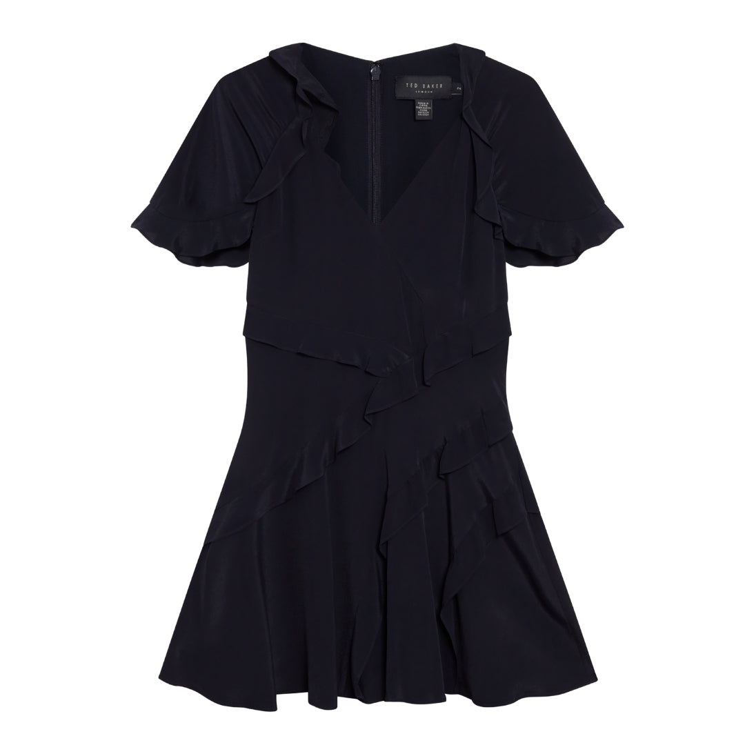Ted Baker WMD JOJII Frill Detail Mini Dress with A 6