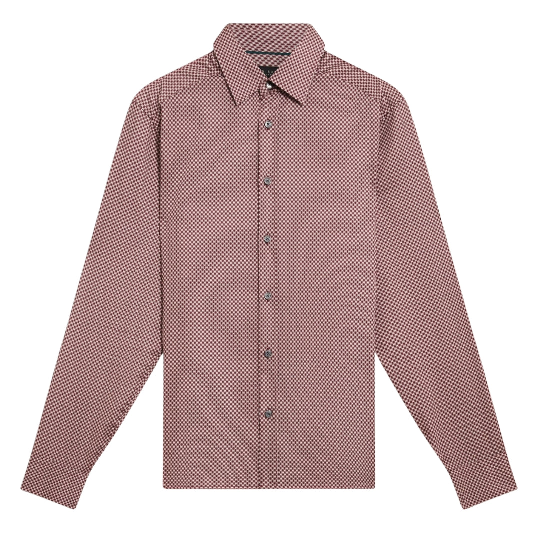 Ted Baker Jozef Mini Geo Print Light Purple Shirt