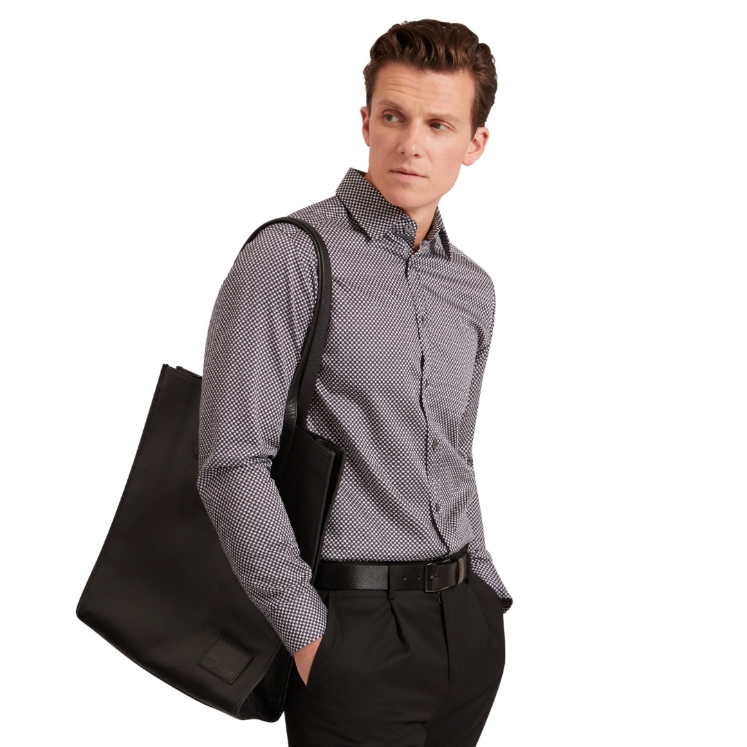 Ted Baker Jozef Mini Geo Print Navy Shirt