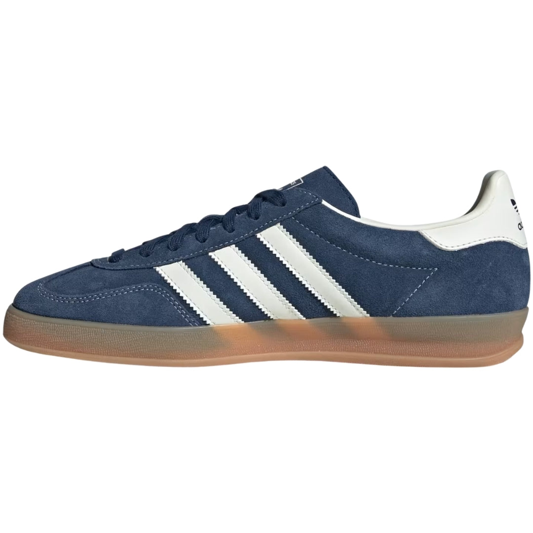 Adidas Gazelle Indoor Night Indigo Off White Gold Metallic Trainers UK 3