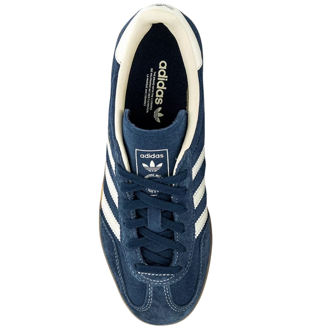 Adidas Gazelle Indoor Night Indigo Off White Gold Metallic Trainers UK 3