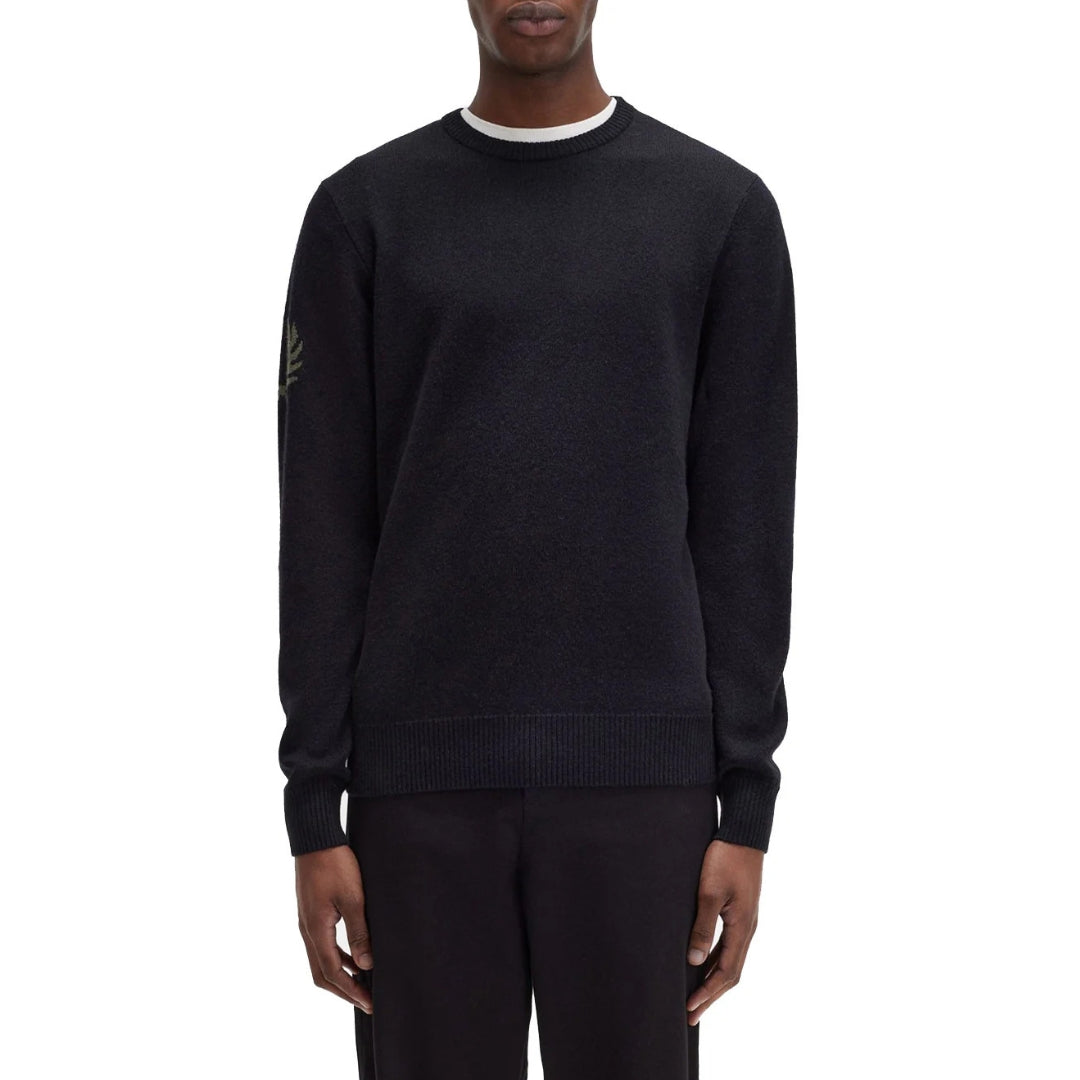 Fred Perry Laurel Wreath Knit Black Jumper S