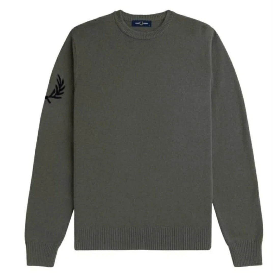 Fred Perry Laurel Wreath Knit Field Green Jumper XXL