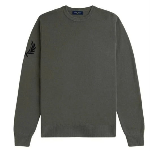 Fred Perry Laurel Wreath Knit Field Green Jumper XXL