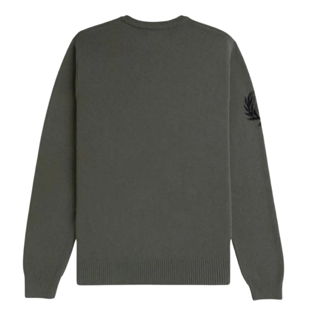 Fred Perry Laurel Wreath Knit Field Green Jumper XXL