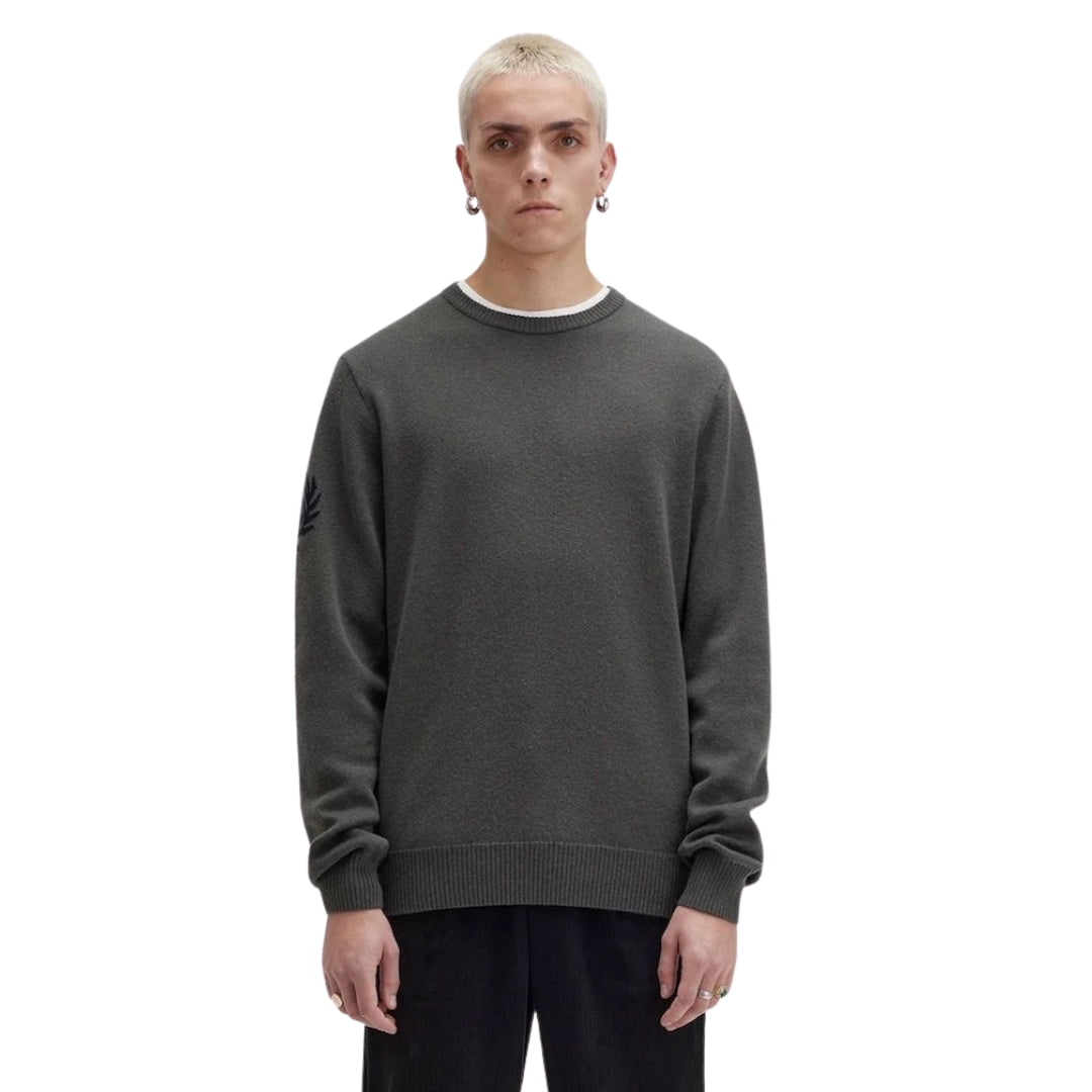 Fred Perry Laurel Wreath Knit Field Green Jumper XXL