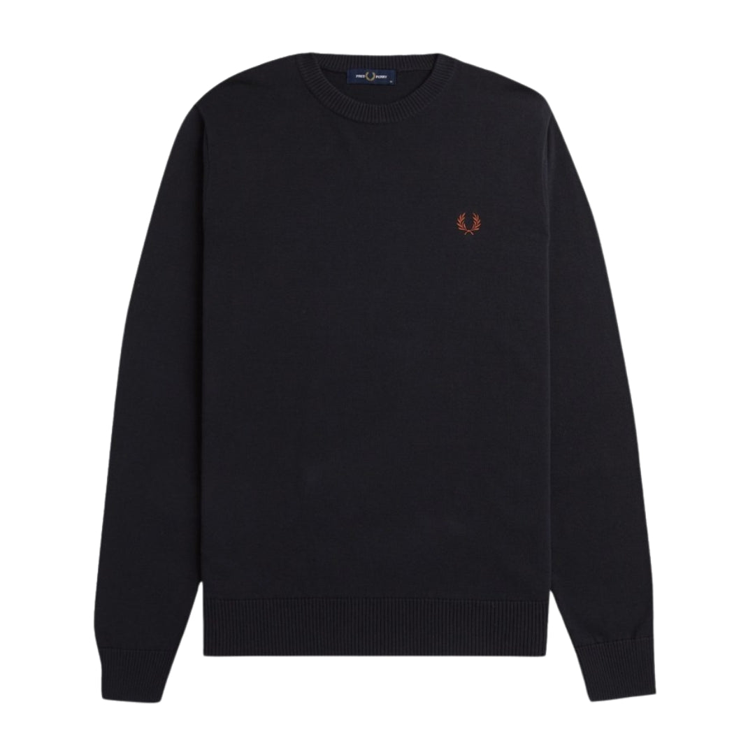 Fred Perry Boucle Laurel Wreath Black Jumper XXL