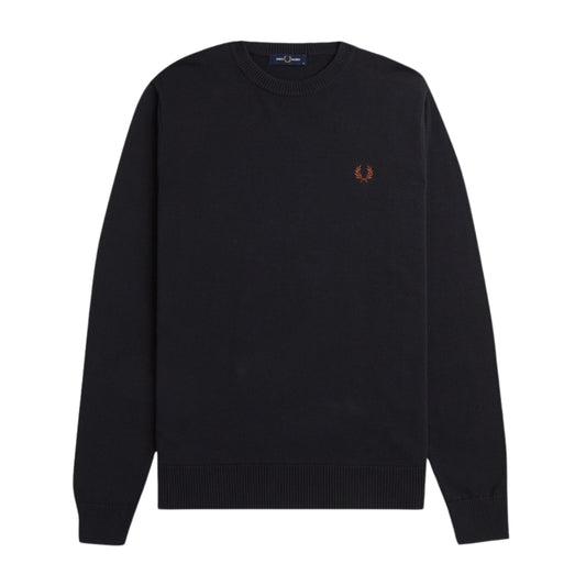Fred Perry Boucle Laurel Wreath Black Jumper XXL