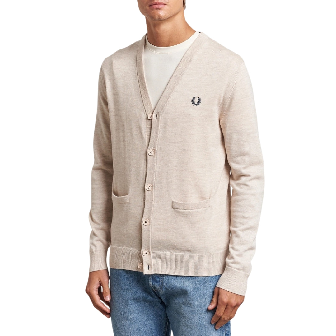 Fred Perry Porridge Marl Classic Cardigan XS