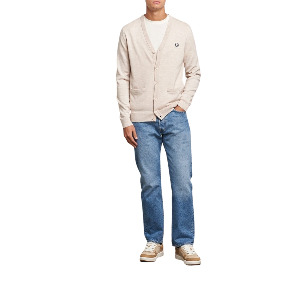 Fred Perry Porridge Marl Classic Cardigan XS